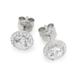 Серьги из серебра с цирконием