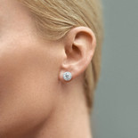 Серьги из серебра с цирконием