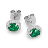 Серьги из серебра с цирконием