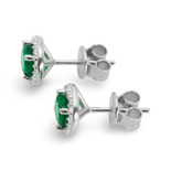 Серьги из серебра с цирконием