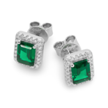Серьги из серебра с цирконием