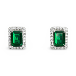 Серьги из серебра с цирконием