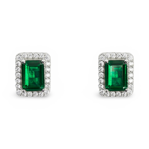 Серьги из серебра с цирконием